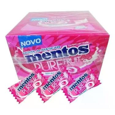 Imagem de Chiclete Mentos Pure Fruit Tutti-frutti Caixa C/60 -perfetti