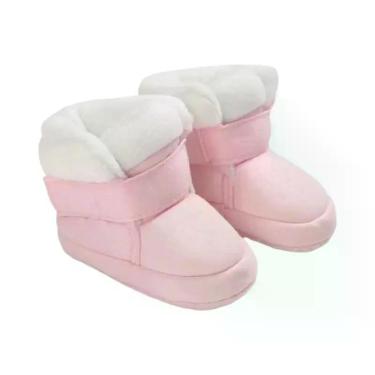 Imagem de Botas De Neve Rosa Peludas Para Bebê Menina, Quentes E Antiderrapantes