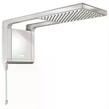 Imagem de Chuveiro Acqua Storm Eletrônico 6800W Instalação de Parede com Pressurizador Integrado Branco Lorenzetti 220V