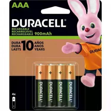 Imagem de Pilha Recarregável Aaa 900mah (c/4 Pilhas) Duracell