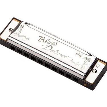 Imagem de Gaita Diatônica Blues Deluxe em G Prata - Fender