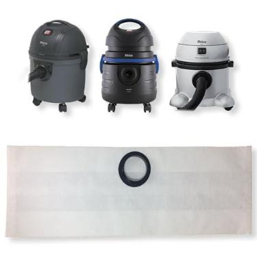 Imagem de 3 Sacos Refil Coletor de Papel Descartável Para Aspirador Philco Pas10 Ph10 Pa10 Cartucho Bag Tambor Preto Cinza