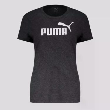 Imagem de Camiseta Puma ESS NO. 1 Logo Feminina Cinza Escuro, GG