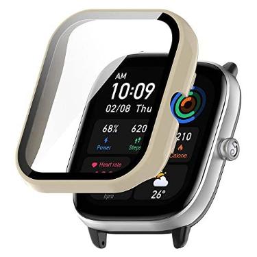 Imagem de Nandos-Store - Case Bumper capa protetora Nsmart compatível com Amaz fit GTS 4 mini - New Version A2035 (Bege, GTS 4 mini - A2035)