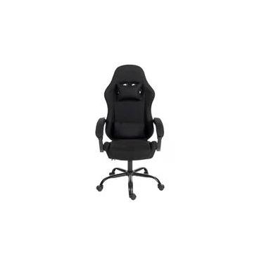 Imagem de Cadeira Gamer Husky Storm 100, Até 120kg, Almofadas, Reclinável 135º, Tecido, Preta - HCG100PTT
