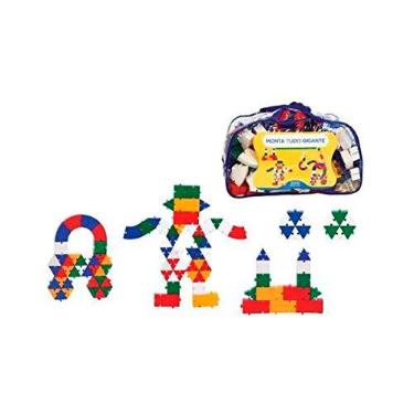 Imagem de Brinquedo Pedagógico Peças Encaixe Monta Tudo Gigante 200 Un