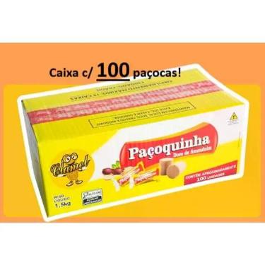 Imagem de Paçoca Embrulhada Caixa Com 100 Unidades Clamel 1,5kg