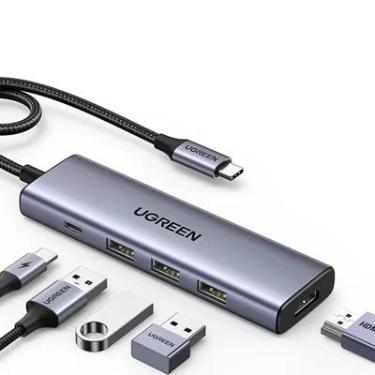 Imagem de Adaptador Usb Tipo C 5 Em 1 HDMI 4k 3 Usb 3.0 Usb-c Pd 100w - 15596