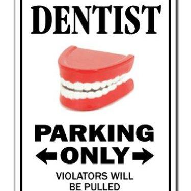 Imagem de Dentista Placa de Alumínio Estacionamento Rua Dental Dental Dentário Dentista Assistente | Interno/Externo | 35,5 cm de Altura