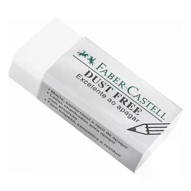 Imagem de Borracha Faber-Castell Dust Free Pequena com Tecnologia Macia e Lados Chanfrados 1 Unidade Branco