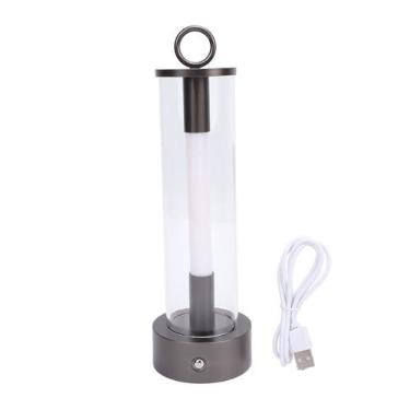 Imagem de Abajur de Mesa de Cabeceira, Abajur LED Com Controle de Sensor de Toque Com 2 Níveis de Brilho e Modo de Luz Respiratória, Abajur Recarregável Ao Lado da Mesa de Cabeceira
