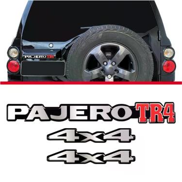 Imagem de Adesivo Pajero Tr4 + 4x4 Kit 3 Peças Resinadas Vermelho