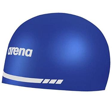 Imagem de Arena Touca de natação unissex 3D Soft USA para mulheres e homens, 100% silicone, azul royal, extra grande