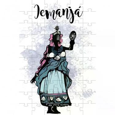 Imagem de Quebra-cabeça Orixas Iemanjá de 300 Peças em Mdf para Idosos Que Auxilia Memória e Concentração com Momentos