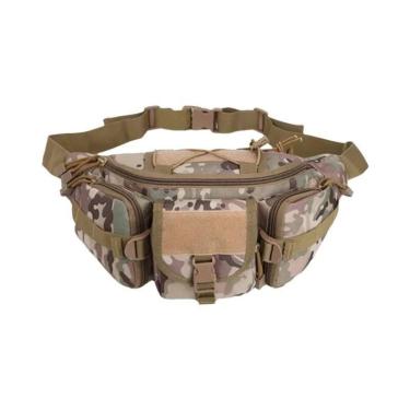 Imagem de Bolsa De Cintura Tática Masculina Impermeável Camuflada Para Caça, Cam
