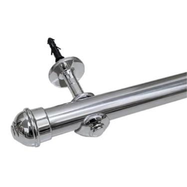 Imagem de Varão De Cortina 4 Metros 28mm Grosso Bastão Completo Cromado