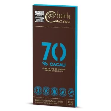 Imagem de Chocolate 70% Cacau Vegano Espírito Cacau 80g