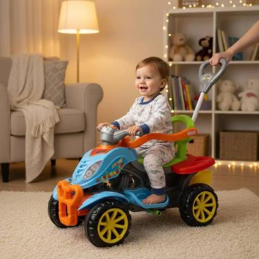 Imagem de Quadriciclo Infantil Moto Passeio Colorido para Menina e Menino com Ro