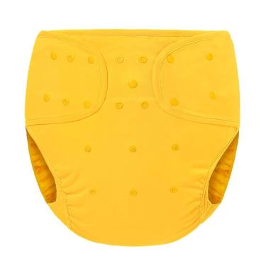 Imagem de Capa de Fralda Adulto Littleforbig Ajustável Impermeável Amarela