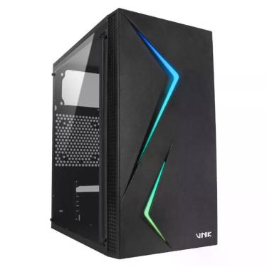 Imagem de Gabinete Gamer Twin Edge Mid Tower Micro ATX Mini ITX Acrílico com LED RGB Preto Vinik