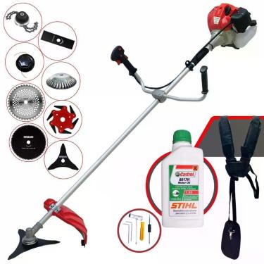 Imagem de Aparador De Grama Anmax Cg430p 43cc 2hp 8 Em 1 + Óleo Stihl