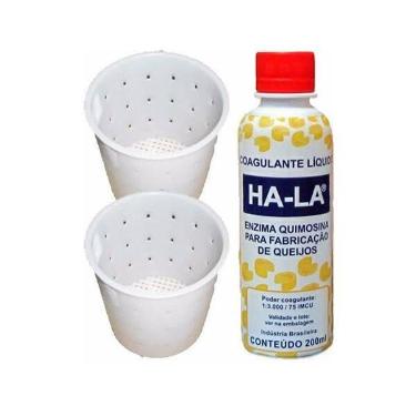 Imagem de Coalho Líquido Ha-la 200ml Coagulante Queijo + 2 Formas 500g - COMBO