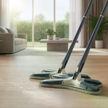 Imagem de Esfregão Rodo Mop Giratório Limpeza Banheiro Chão Janela Teto Ajustáve