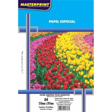 Imagem de Filme Adesivo INKJET A4 135G. Branco GLOSSY - Masterprint