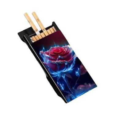 Imagem de Estojo De Cigarros Metálico Colorido E Fino, Anti-Queda E Anti-Humidad