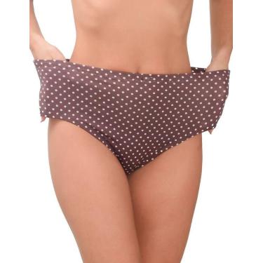 Imagem de Kit 10 Calçolas plus size Senhora Microfibra Adulto Cós Alto Atacado F