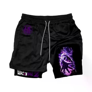 Imagem de Shorts Esportivos DBZ Autênticos, Leves E Com Tecnologia De Secagem Rá