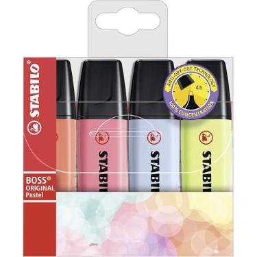 Imagem de STABILO BOSS ORIGINAL Pastel Marca Texto – Estojo com 4 unidades – Cores sortidas