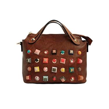 Imagem de Bolsa Feminina Mão e Transversal Casual Media Golden Fenix Cor:Cafe;Genero:Feminino;Tamanho:M