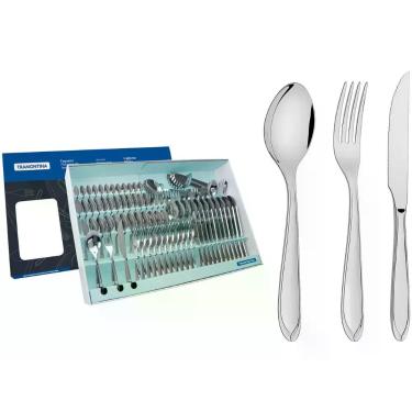 Imagem de Faqueiro Tramontina Inox 88 Peças Laguna, Inox, 88