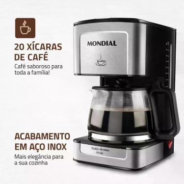 Imagem de Cafeteira Elétrica Mondial Dolce Arome C-43-20X-SI 550 W 127V Preto/In