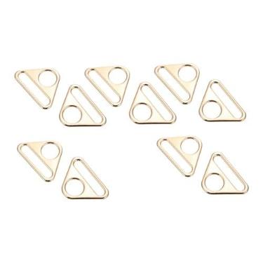 Imagem de Abaodam 10 Pcs Tecelagem de fivela triangular de bagagem triangulo luz esteira fivelas de liga de zinco bolsa d fivela fechos de pressão de bolsa acessórios de bolsa triângulo mala decorar