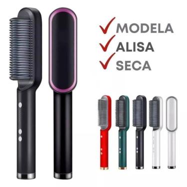 Imagem de Escova Alisadora De Cabelo Pente Elétrico Portátil Bivolt 110/220V - E