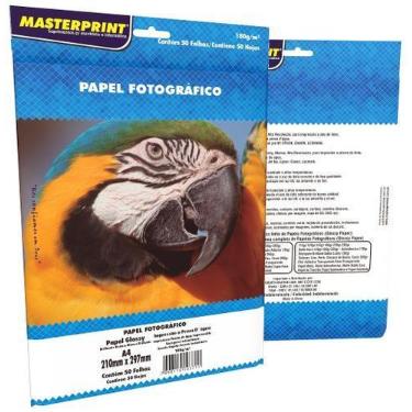 Imagem de Papel Foto Glossy180g A4 Fotográfico 50 Folhas - Masterprint