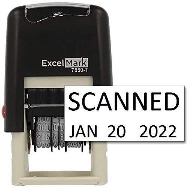 Imagem de Carimbo de data digitalizado ExcelMark - Tamanho compacto, Black Ink