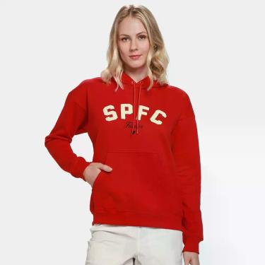Imagem de Moletom São Paulo Tricolor Feminino - Surf Center, Vermelho, G