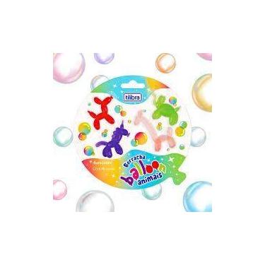 Imagem de Borracha ballon animais tilibra - 4 unidades coloridas