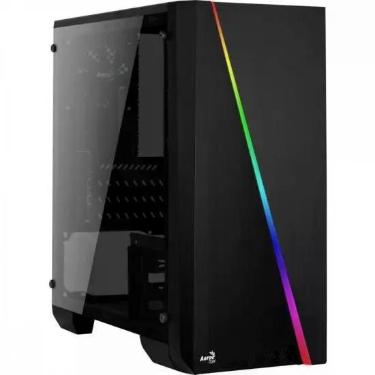 Imagem de Gabinete Gamer Aerocool Mini Cylon Preto RGB Lateral Acrílico