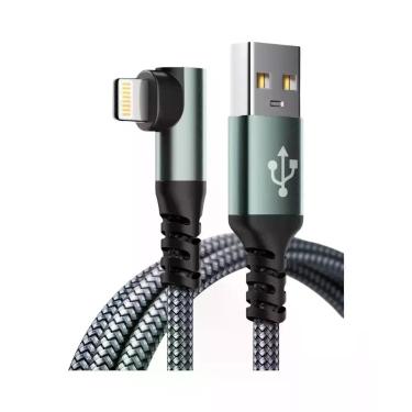 Imagem de Cabo De Carregamento De 90 Graus Para iPhone 1m 2m 3m USB Lightning Tr