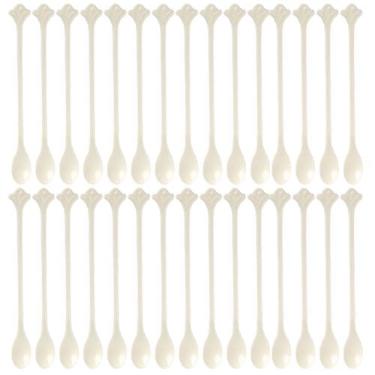 Imagem de 200 peças de colher para mexer café e coquetel, mini copo de plástico descartável, bebida, cozinha, jantar, café, chá, colher, utensílios, acessórios, bar, restaurante