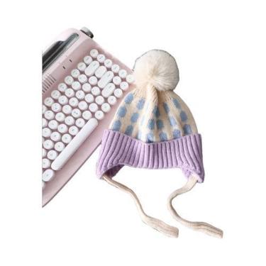 Imagem de Gorro De Inverno Unissex Com Forro De Lã E Pompom Para Bebês, Boné Inf