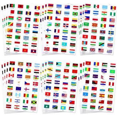 Imagem de Adesivos de bandeira Outus World Different Country para jornal (768)