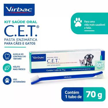 Imagem de Kit saude oral cet pasta dental 70 g virbac - Virbac Brasil