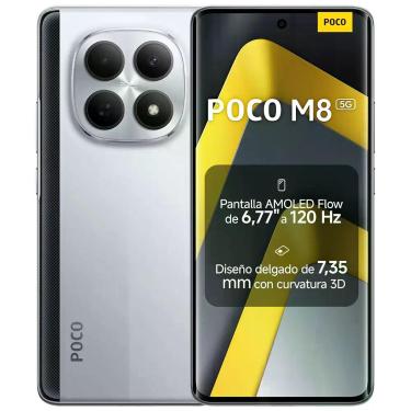 Imagem de Celular Xiaomi POCO M8 5G 8GB 256GB Prata Dual Chip Global - Pòco M8 6