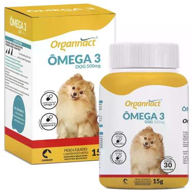 Imagem de Suplemento Vitamínico para Cachorro Ômega 3 Dog 500mg - Organnact, 15g