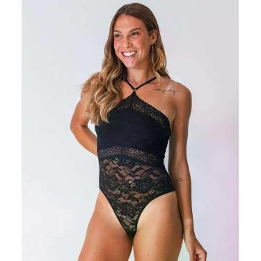 Imagem de Body Feminino Sensual Renda Sem Bojo Preto-47136 - Alarc, Preto, 44